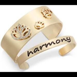 Inspired Life Gold Lotus Flower Cuff Harmony set